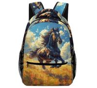 VesFy Cavallo D'Arte Zaino Donna Animale Zainetto Design Ergonomico Sacchetti Di Scuola Per La Scuola E I Viaggi One Size
