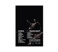 VesFy Poster di Travis con copertina dell'album di Scott Utopia Poste 7, poster su tela, decorazione per camera da letto, sport, ufficio, stanza, regalo, senza cornice, 30 x 45 cm