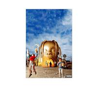 VesFy Poster su tela con copertina di Travis ASTROWORLD con album Scott, 2 poster per camera da letto, decorazione per ufficio, camera da letto, regalo, senza cornice, 30 x 45 cm