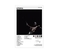 VesFy Poster Travis con copertina di album Scott Utopia, 9 poster su tela, decorazione artistica da parete per soggiorno, camera da letto, senza cornice, stile 50 x 75 cm