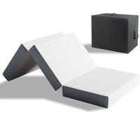 Vesgantti Materasso Pieghevole in Gel Memory Foam per Ospiti, Oeko-Tex Copertina Morbida, Materasso Singolo da Viaggio Campeggio, Sfoderabile, con Borsa per il Trasporto (15CM, 90X190CM)