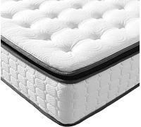 Vesgantti Materasso una Piazza e Mezza, Materasso 120x200 Alto 26 cm, Materasso a Molle insacchettate e Memory Foam Ergonomico a 7 Zone Schiuma Traspirante Ibrido con 2cm Topper, Morbido, Bianco