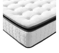 Vesgantti Materasso una Piazza e Mezza, Materasso 140x200 Alto 26 cm, Materasso a Molle insacchettate e Memory Foam Ergonomico a 7 Zone Schiuma Traspirante Ibrido con 2cm Topper, Morbido, Bianco