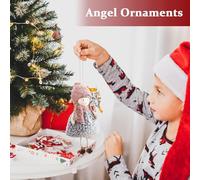Vesidoloy Angeli Ornamenti Natale Peluche,Bambola Angelo Addobbo Natalizio - Incanto Festivo per Inverno Famiglia Interni Party Celebrazione Casa