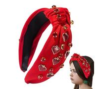 Vesidoloy Fascia per capelli annodata per donna, fasce per capelli con cuore d'amore | Fasce larghe da donna,Fasce per capelli alla moda per ragazze, accessori per capelli di San per feste