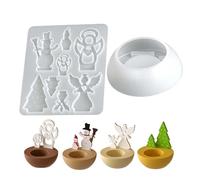 Vesidoloy Stampo Per Candele A Forma Di | Stampo in Gesso - In Resina Per Portacandele,Per Decorazione Artigianale, Arte In Calcestruzzo, Artigianato, Lavoro Manuale, Festività