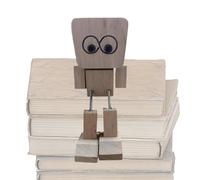 Vesidoloy Statuetta di uomo che scuote in legno, statuetta di persone in legno, piccola statuetta per studenti, adulti, bambini, libreria, tavolino da caffè, salotto cruscotto