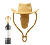 Vesidoloy Tappo per vino a forma di cappello da cowboy, in silicone, per conservare le bevande, accessorio decorativo da cucina per casa, bar, riunioni, barbecue, matrimoni, inaugurazione della casa