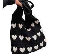 Veslyn Beauty Case Borsa Hobo A Maglia Morbida delle Donne, Spalla con Modello di Cuore Grande capacità