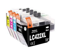 Veson 4 cartucce LC422XL LC-422XLVAL compatibili con Brother LC422 LC-422XL cartucce per Brother MFC-J5740DW MFC-J5340DW MFC-J5345DW MFC-J6940DW MFC-J6540DW (1 nero, 1 ciano, 1 giallo, 1 magenta)