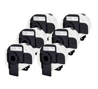 Veson - 6 rotoli bianchi DK-11202 DK11202 compatibili con rotoli di etichette per indirizzi Brother, 62 mm x 100 mm, per stampanti Brother QL (300 etichette per rotolo)