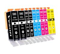 Veson PGI-580 CLI-581XXL Cartucce d'inchiostro Compatibili con Canon 580 581 XXL per Canon Pixma TR8550 TR8500 TS9551 TS9550 TS8350 TS8251 TS8150 TR7550 TS6150 TS6350 TS6250 TS6151 TS705, 10 Pezzi