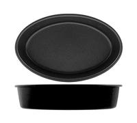 Vesp a Vespa Cerve Stampo Pasticciotto 6 Formine Stagte Ovali, Alluminio Antiaderente, Nero,Forma Ovale con Bordo 6Pz 0X6Xh.3Cm, Acciaio, 10 x 6Xh2.3 cm