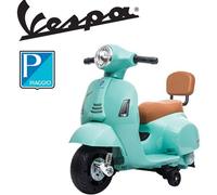 Vespa bambini Piaggio GTS verde moto elettrica 6V bambini con poggiaschiena