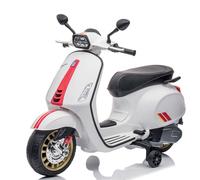 Vespa elettrica Piaggio bianca per bambini 12V scooter elettrico bambino rotelle