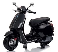 Vespa elettrica Piaggio nera per bambini 12V scooter elettrico bambino rotelle