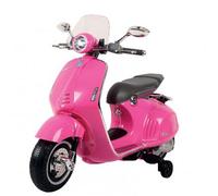 Vespa elettrica Piaggio rosa per bambine 12V scooter elettrico bambina rotelle