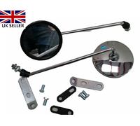 Vespa Px 125 P200E PX150 Specchietti Cromati Testa Set SX E Destro con Staffe