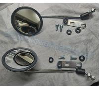 Vespa Px 125 P200E PX150 Specchietti Cromati Testa Set SX E Destro con Staffe