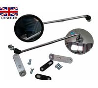Vespa Px 125 P200E PX150 Specchietti Cromati Testa Set SX E Destro con Staffe