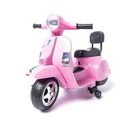 ATAA Vespa Classica PX150 Mini Oficial - Rosa - Vespa Mini per Bambini e Bambine a Batteria 6V 4.5ah /Motore 45W /Rotelle ausiliari/Sedile Plastico con Schienale