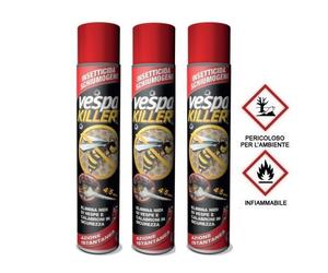 VESPAKILLER SCHIUMOGENO PROMOZIONE 3 PEZZI INSETTICIDA SPRAY VESPE E CALABRONI