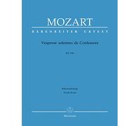 Vesperae solennes de Confessore KV 339. Klavierauszug, Urtextausgabe