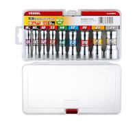 VESSEL"GO-TAN" (Hard Forged) Semi-long Socket [No.SL209PS] (Assorted 9PC Set) (Japan Import)