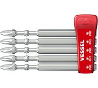 VESSEL Impact Ball Torsion Bits PH2X90 5PC con supporto di carica MAG