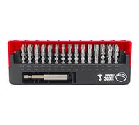 VESSEL Set di 30 punte avvitate torsion tipo "Impact Ball" + porta puntale