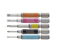 Vessel Golf Punte driver GO-SAI No.GS5P-03, Set 5 pezzi 6,35 mm esagonali colorate, Import Giappone