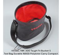 VESSEL TBK-300 Tough Fit Bucket S Borsa per attrezzi resistente in poliestere...
