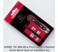 VESSEL TD-26B Ultra Sottile Fine Mini Cricchetto Driver Bend Type con Set di ...
