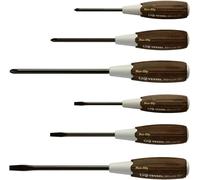 VESSEL VESSEL 3006CS - Cacciavite con manico antiscivolo, realizzato in Giappone, set da 6 pezzi