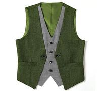 Vest Man Vest for Wedding Men's Suit Vest Waistcoat Fashion Slim Fit Herringbone Waistcoat Inlaid Collar Vest Best (Color : A Size : XXXL Code)
