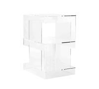 VESTA Comodino 432-3 Piani d'appoggio - Trasparente - H56 cm - Cristallo acrilico - Made in Italy