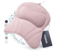 Vesta+ Cuscino per vasca da bagno, colore rosa, L con ventose, vincitore del test come cuscino per vasca da bagno, per il collo e il collo, per vasca da bagno, vasca da bagno e vasca da bagno