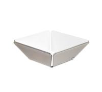 Vesta Home - Cestino pane Like Water Tortora satinato/Bianco 21x21 cm