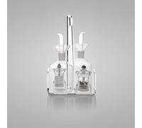 Menage cestino like water ice, 4 pezzi dimensioni 14,5x14,5xH23 cm, peso 0,755 kg, spessore 5 mm trasparente I trasparente