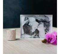 Vesta Portafoto da tavolo in plexiglass dalle linee moderne Block Plexiglass T