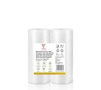 Vesta Precision Rotoli Goffrati per Macchine Sottovuoto | Senza BPA, Risparmio del 30% sulla Plastica, adatti a Microonde, Congelatore e Cottura sous vide | 2 rotoli da 15cm x 6m