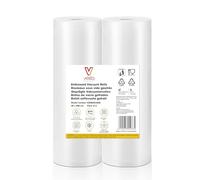 Vesta Precision Rotoli Goffrati per Macchine Sottovuoto | Senza BPA, Risparmio del 30% sulla Plastica, adatti a Microonde, Congelatore e Cottura Sous vide | 2 Rotoli da 30 cm x 6 m