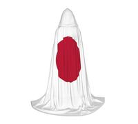 Vestaglia con cappuccio da mago con cappuccio, con stampa con bandiera giapponese, per Halloween, cosplay, feste di Natale, rinascimento medievale