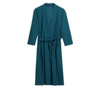 Vestaglia Donna Elegante - Camicia da Notte Sottile con Maniche A Sette Quarti da Uomo E da in Tinta Unita Autunno E Inverno (Green M)