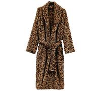 Vestaglia in Flanella con Stampa Leopardata per Coppia Unisex - Comoda Vestaglia Calda con Collo a Scialle - Accappatoio invernale Soffice e Soffice - Camicia da Notte Super Morbida Leopardata M