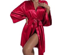 Vestaglia Lunga Donna,Sposa Abito Da Mattina Per La Sposa Camicia Da Notte Con Maniche A 9/4 Da Donna Matrimonio Damigella D'Onore Matrimonio Di Gruppo Kimono Cardigan In Imitazione Accappatoio