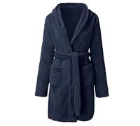 Vestaglia Uomo Invernale Pile Pesante Vestaglia Con Cintura Leggero Tinta Unita Vestaglie Flanella Lunga Assorbente Kimono Pigiama Morbido Comodo Vestaglia Da Notte Homewear Per Casa Spa Hotel