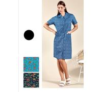 Vestaglietta abito donna mezza manica in cotone 409 Emmesse