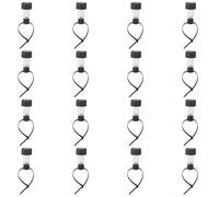 Vestamore 16 lampade da patio con copertura trasparente, a energia solare, luci decorative per binario di ponte, illuminazione per recinzione piscina, atmosfera impermeabile, corpo nero
