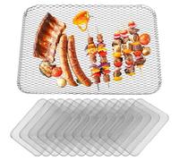 Vestamore 20 fodere usa e getta per griglia, antiaderenti in alluminio, perfette per grigliare a casa, picnic o campeggio